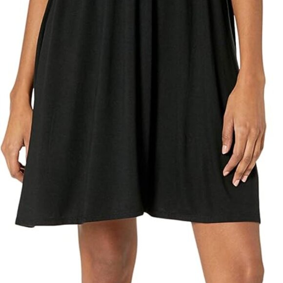 Sustainable Black Surplice Dress in Plus Sizes - Everyday Elegance Redefined - Picture 1 of 5